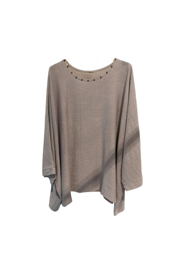 All in the Details Top - Taupe