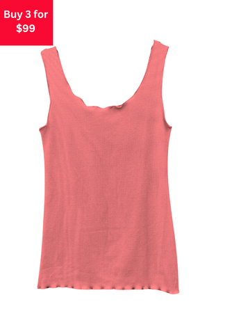 Suns Out Singlet Top - Coral