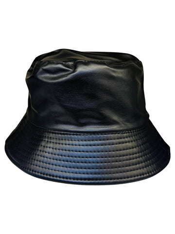 Bee Seen Bucket Hat - Glossed Black