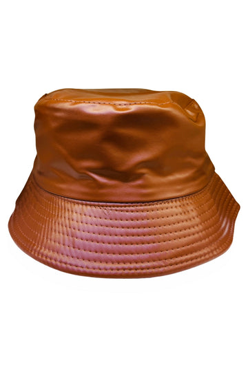 Bee Seen Bucket Hat - Glossed Tan