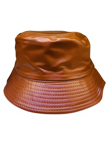 Bee Seen Bucket Hat - Glossed Tan