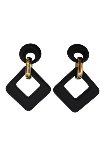 Black Geo Earrings