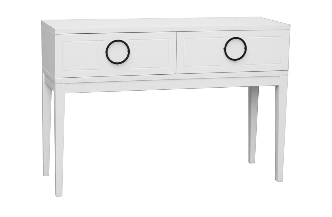 Camilla Console White With Black Handles