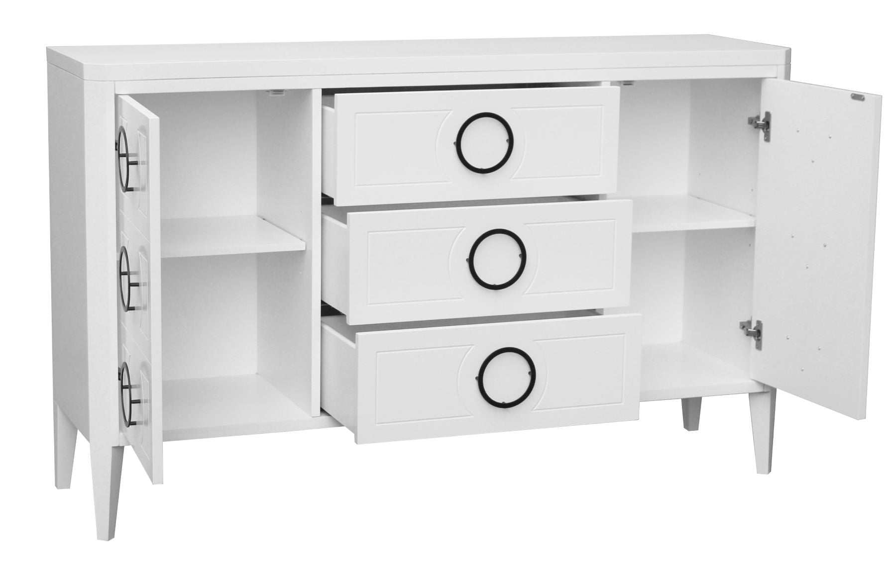 Camilla Sideboard White With Black Handle