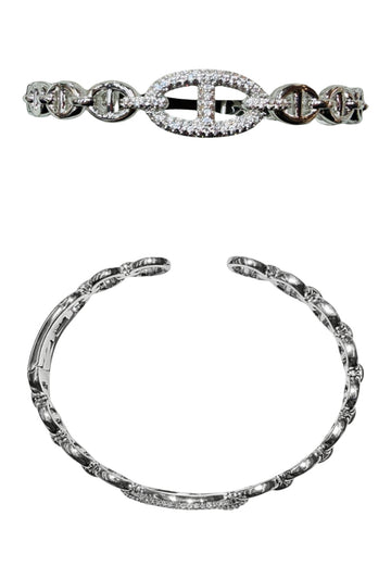 Chain Silver Bangle