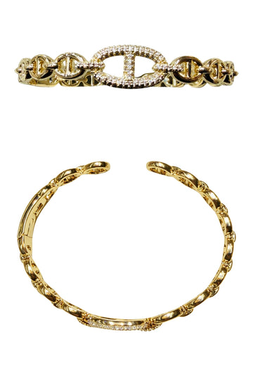 Chain Gold Bangle
