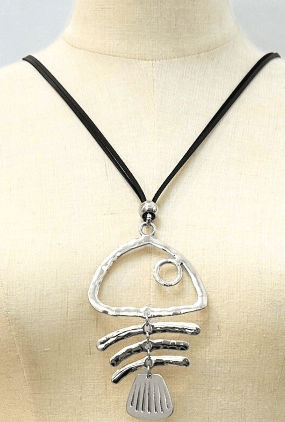 Something's Fishy Pendant - Silver