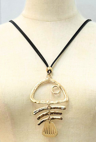 Something's Fishy Pendant - Gold