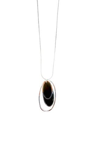 Double Arc Fine Silver Pendant