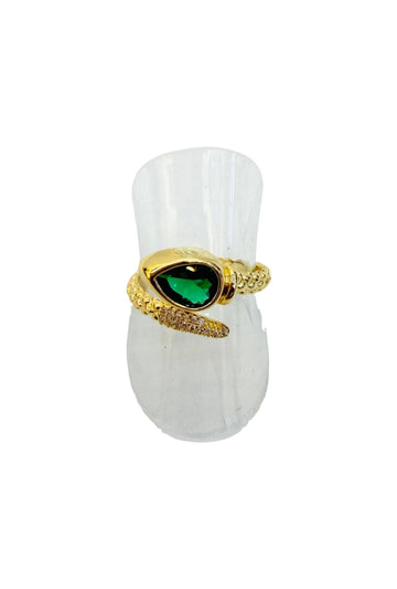 Emerald Snake Ring
