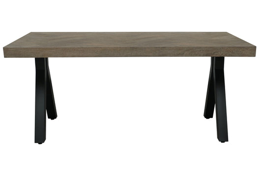 Gaia 1.8m Dining Table Pitched Black Base