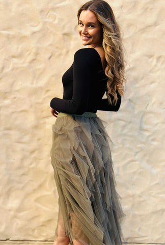 Get Carried Away Skirt - Vine