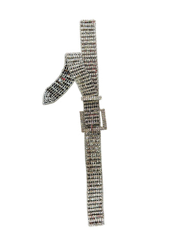 Glitterati Silver Belt