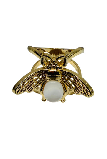 Gold Bee Scarf Ring