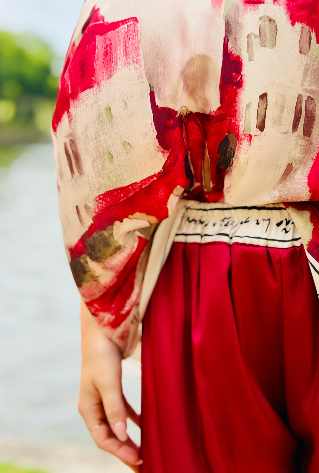 Pretty in Paint Pant - Cherry