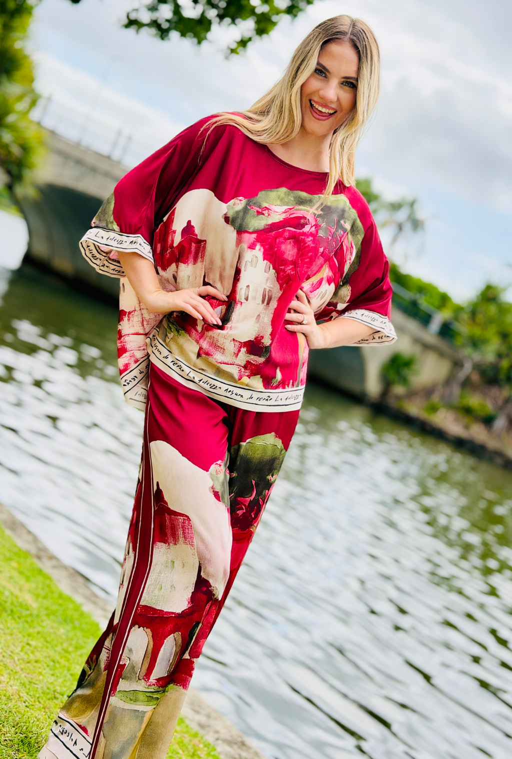 Pretty in Paint Pant - Cherry