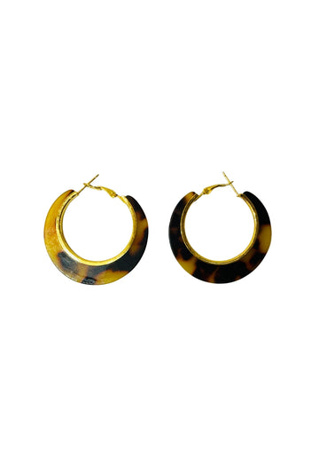 Hoop Me In Marbled Dark Earrings