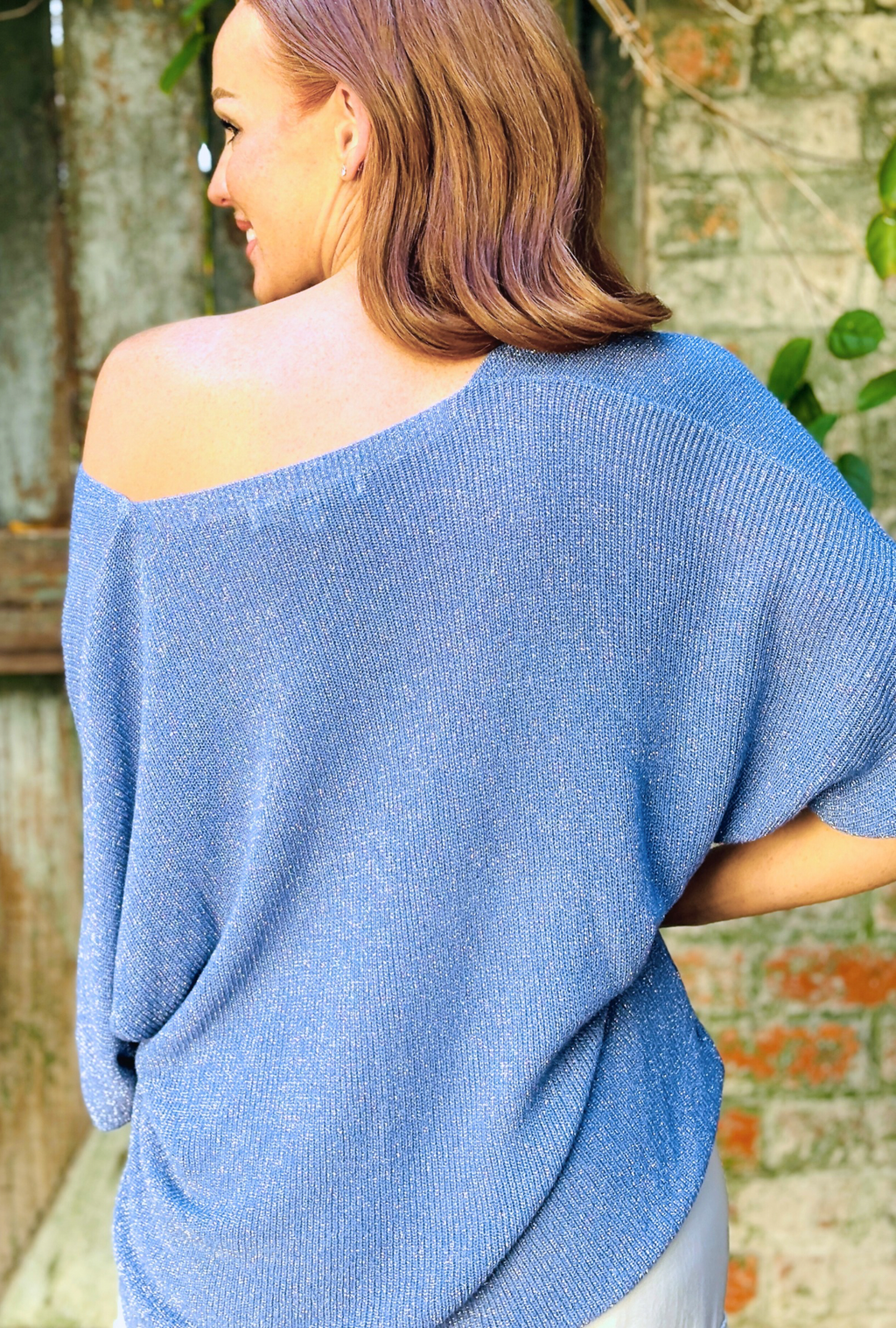 Born To Sparkle Top - Cerulean