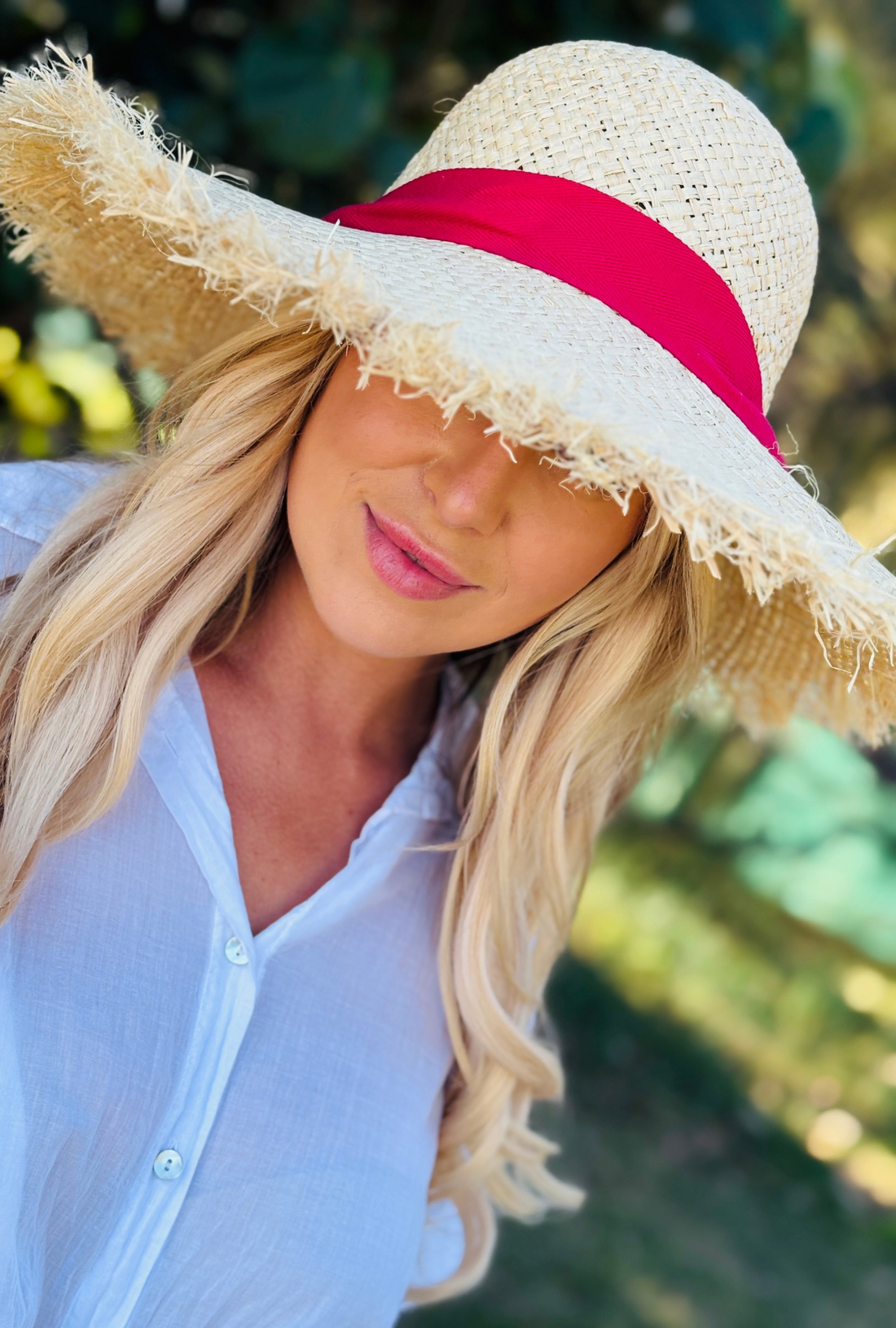 Cover Me Cutie - Plum Ribbon Hat