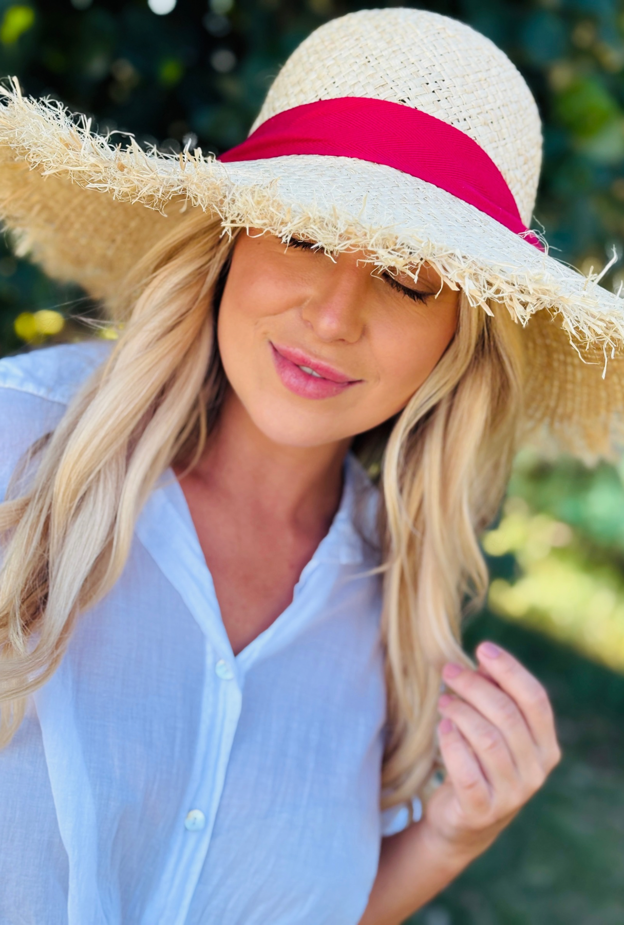 Cover Me Cutie - Plum Ribbon Hat