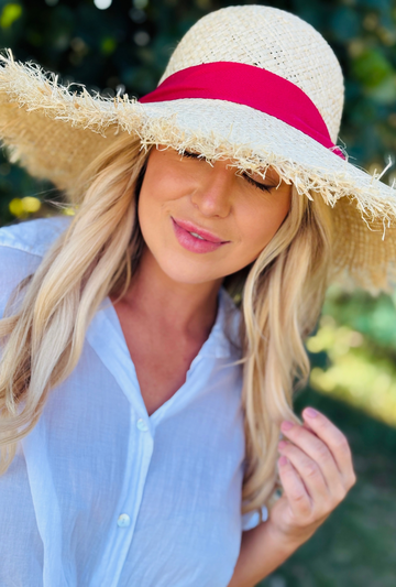 Cover Me Cutie - Plum Ribbon Hat