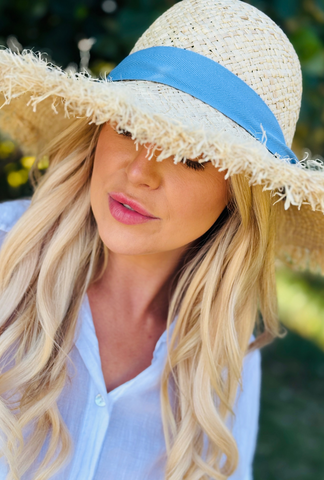 Cover Me Cutie - Blue Ribbon Hat