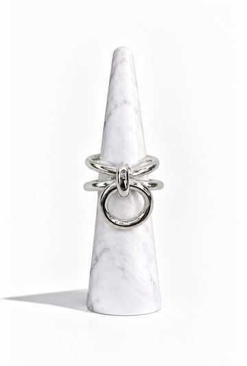 Knock Once Silver Ring