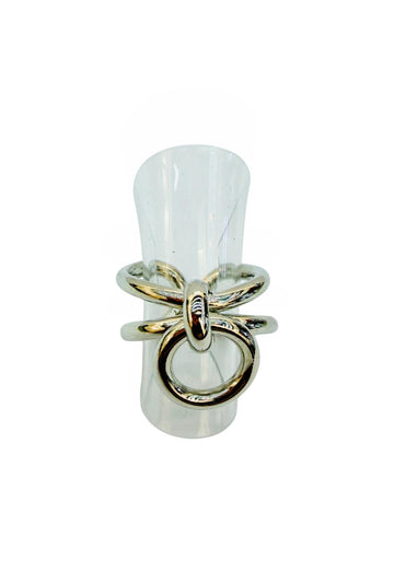 Knock Once Silver Ring