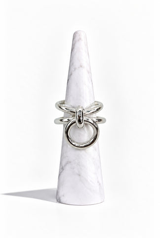 Knock Once Silver Ring