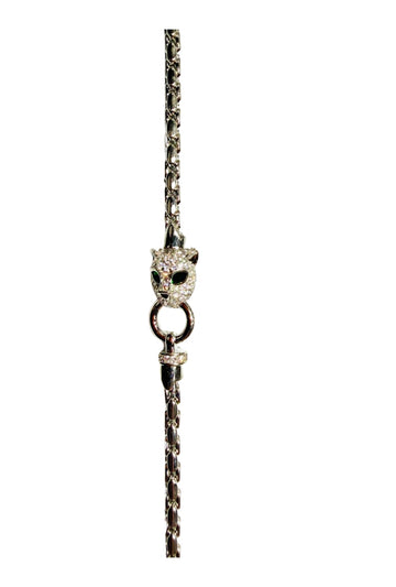Leopard Silver Chain Bracelet