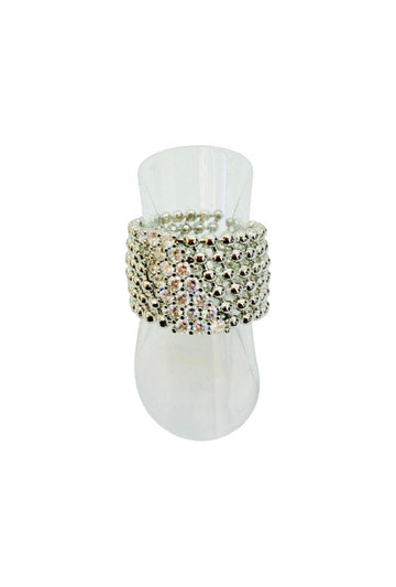 Mesh Sparkle Silver Ring