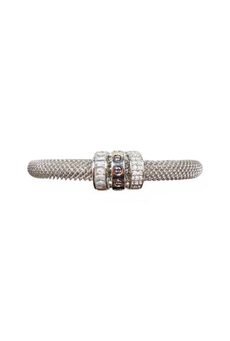 Meshed Silver Icon Bangle