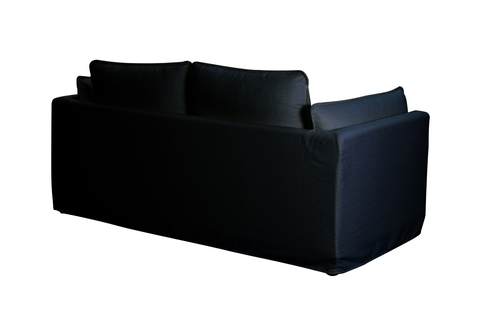 Montville Linen 2 seater sofa Black