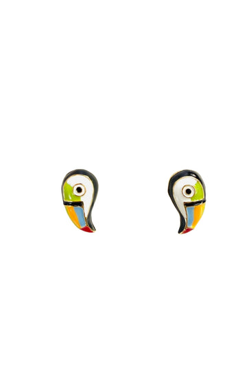 Painted Toucan Earrings