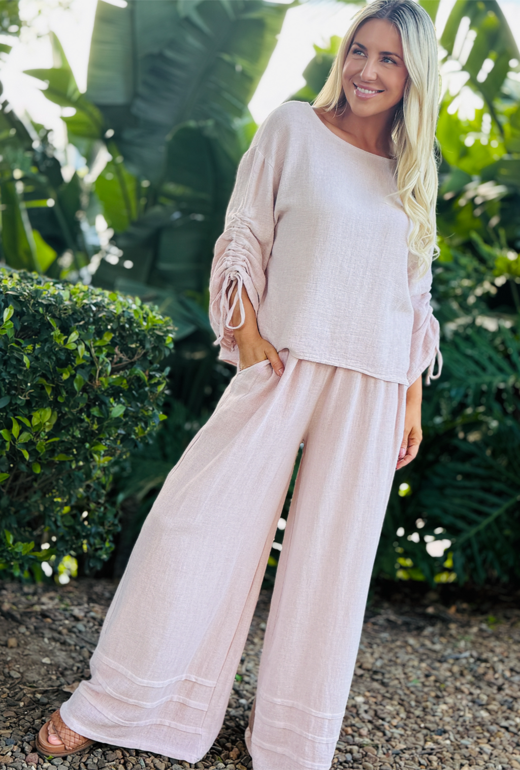 As You Are - Soft Gathered Top - Cotton Candy
