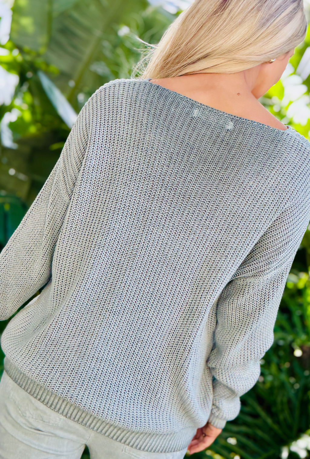 Off Duty Knit Jumper - Sage