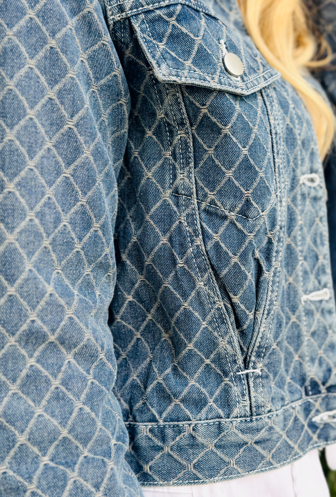 Paris Grid Denim Jacket