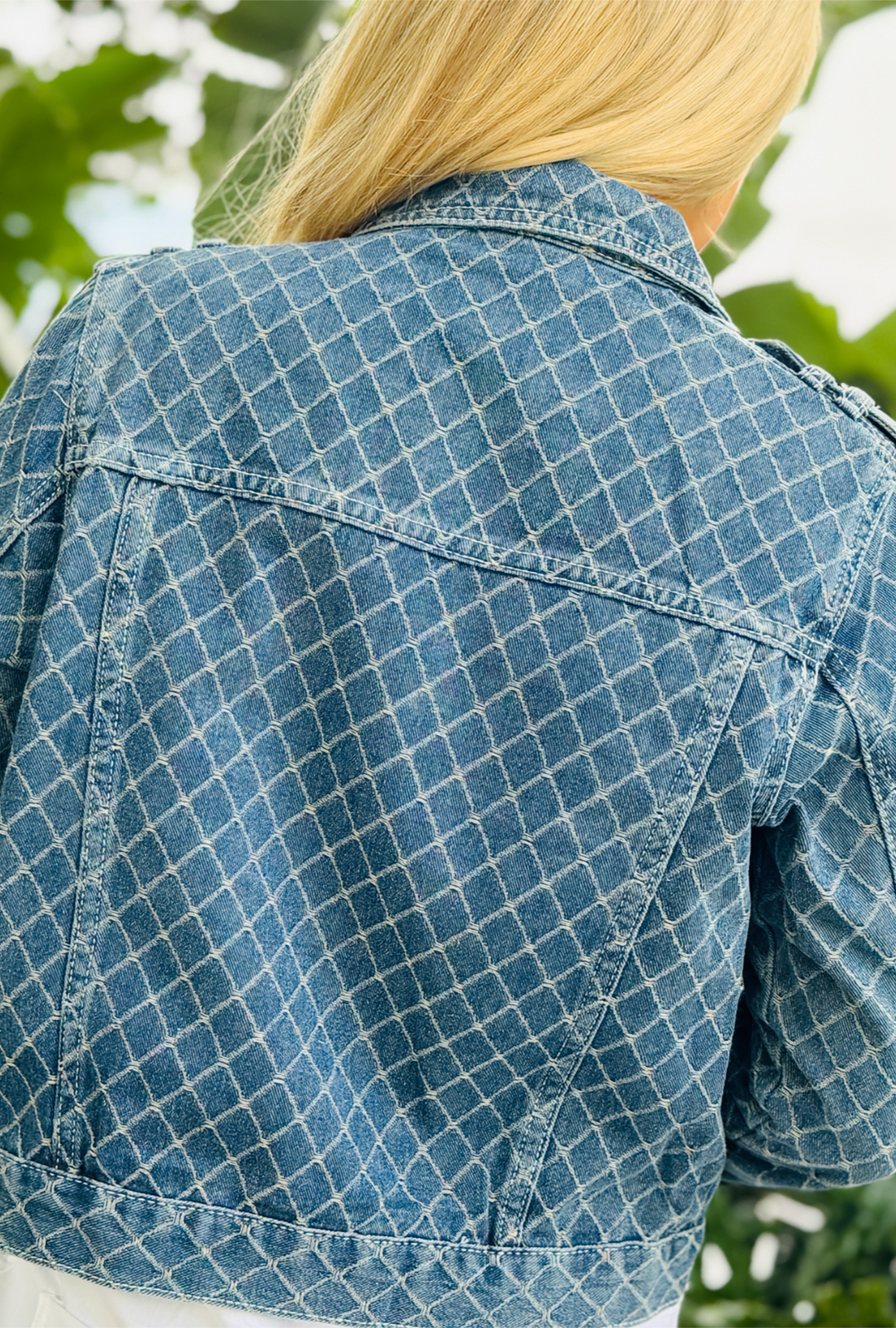 Paris Grid Denim Jacket