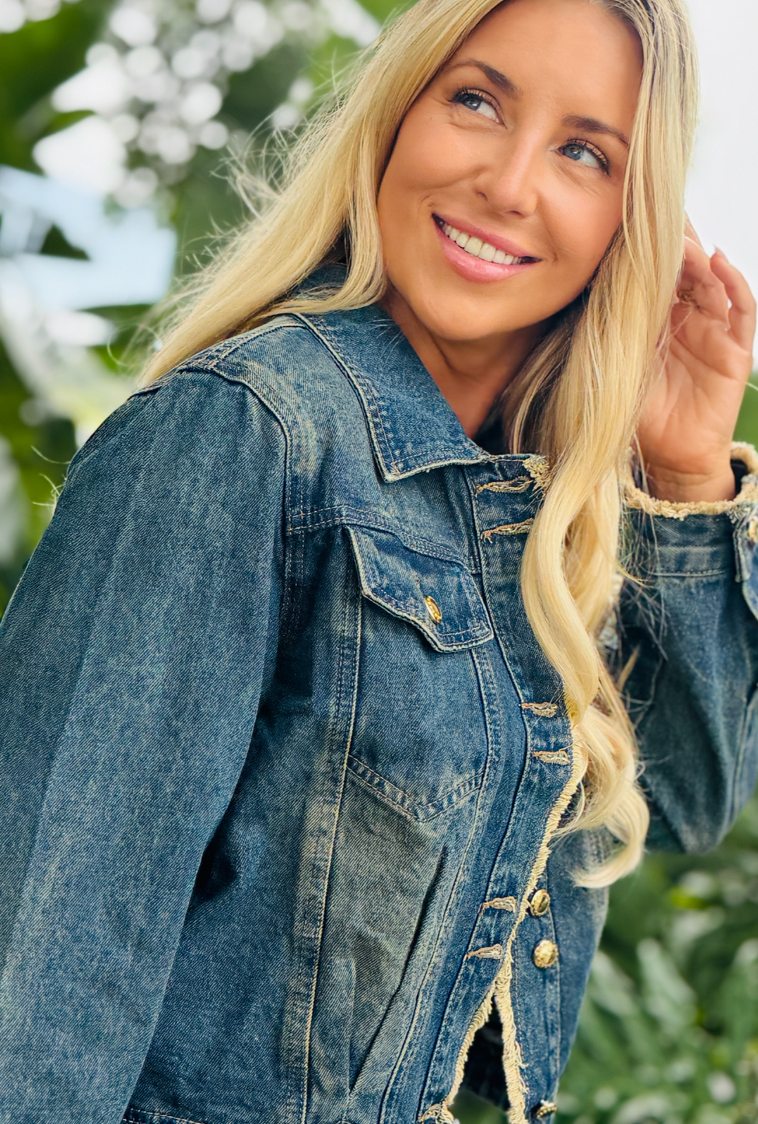 Monaco Fray Denim Jacket