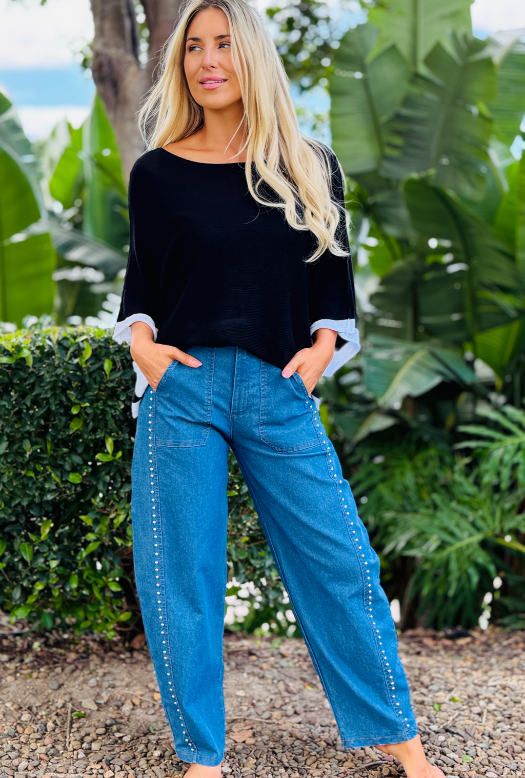 Soho Barrel Jeans - Vintage Blue