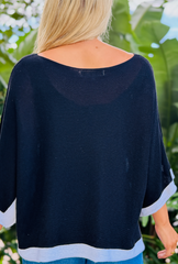 Borderline Knit Top - Onyx