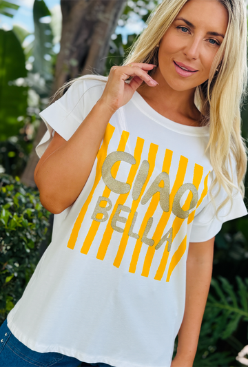 The Good Mood Tee - Ciao Bella Yellow