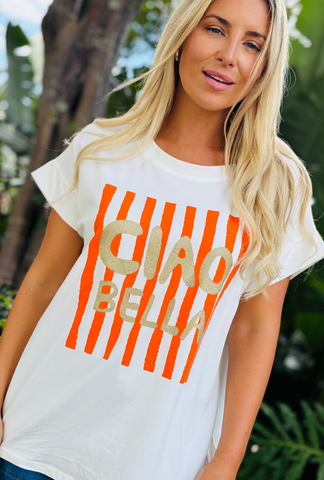 The Good Mood Tee - Ciao Bella Orange