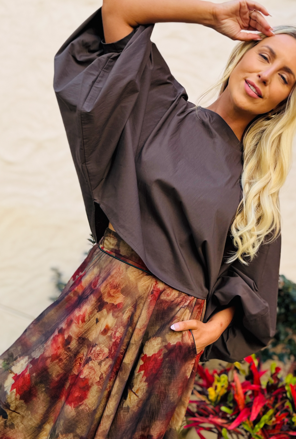 Shape Shifter Top - Cocoa