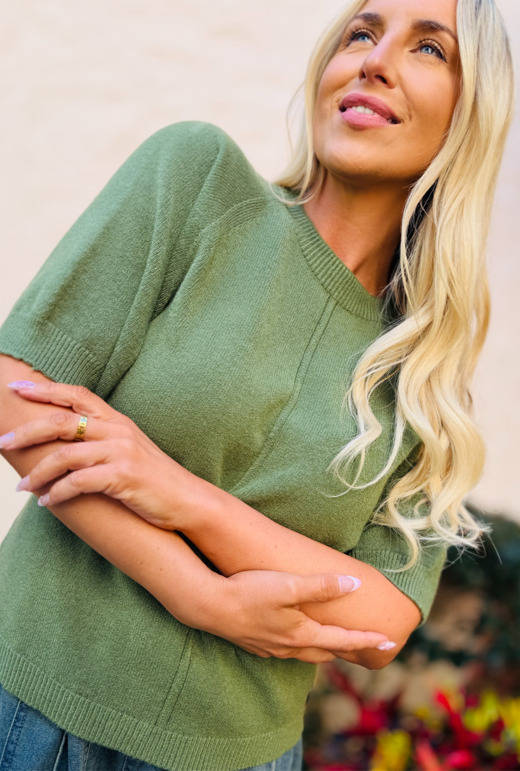 Line Up Pullover - Sage
