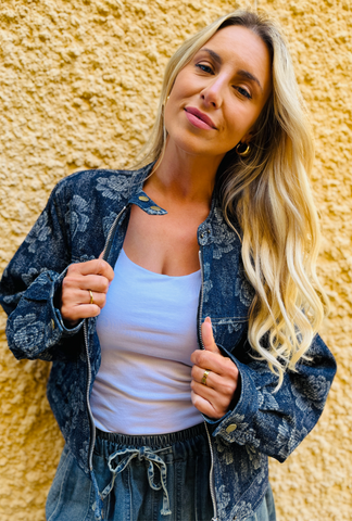 Vienna Etched Denim Jacket