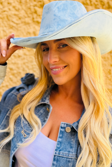 Blue Jean Baby Hat - Light