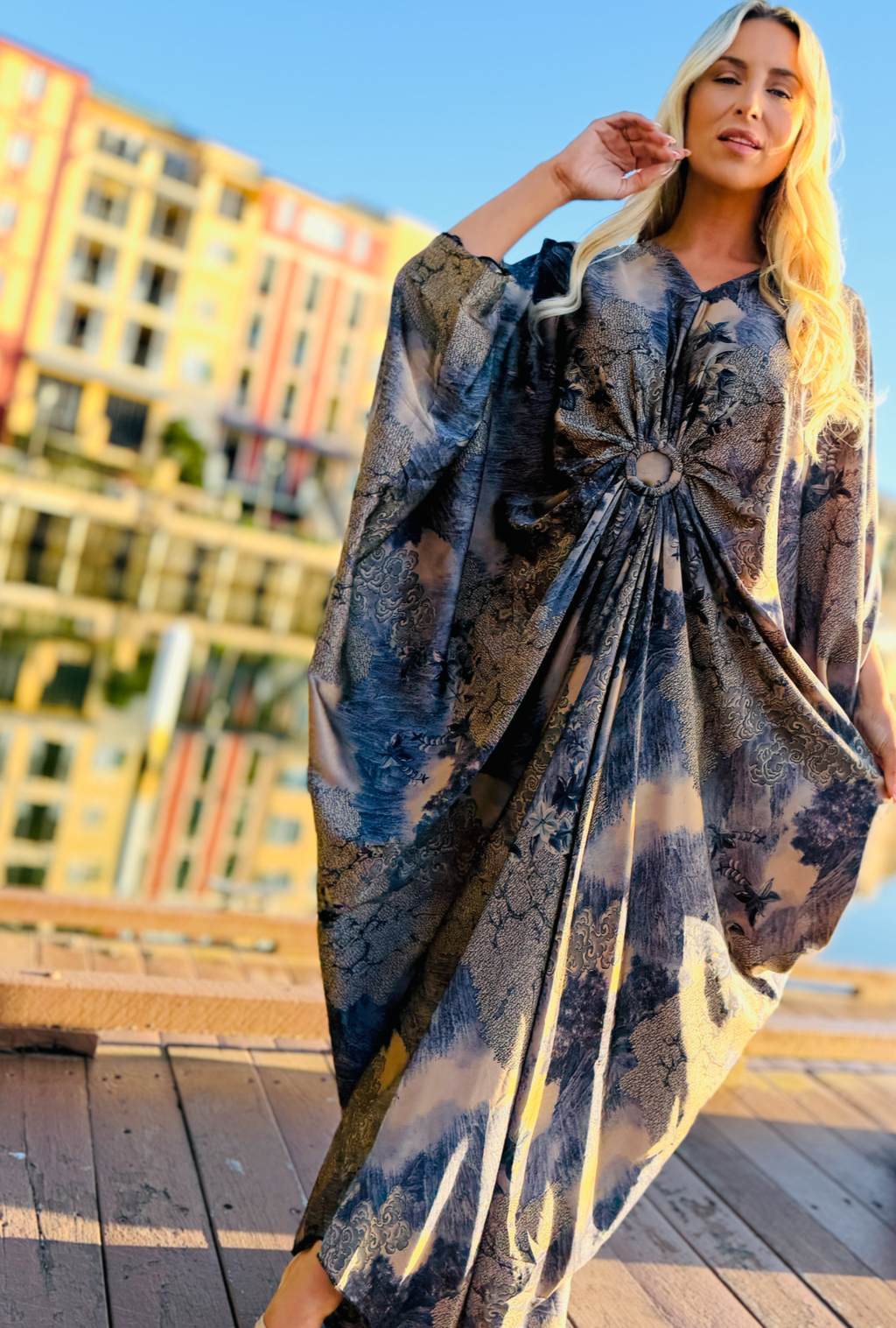 Heaven Sent Dress - Blue Jungle