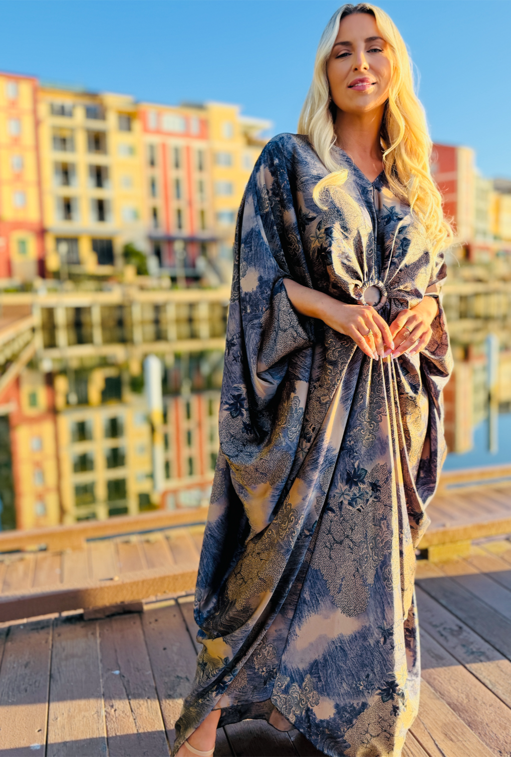 Heaven Sent Dress - Blue Jungle