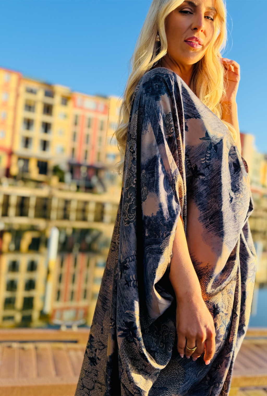 Heaven Sent Dress - Blue Jungle